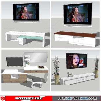 Tv Shelf - Sketchup Models By Nha Tay