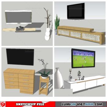 Tv Shelf - Sketchup Models By Nha Tay