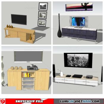 Tv Shelf - Sketchup Models By Nha Tay