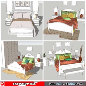 Combo Classic Bed - Sketchup Models By Nha Tay