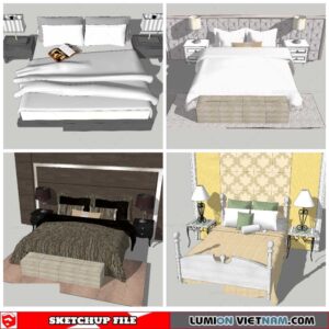 Combo Classic Bed - Sketchup Models By Nha Tay
