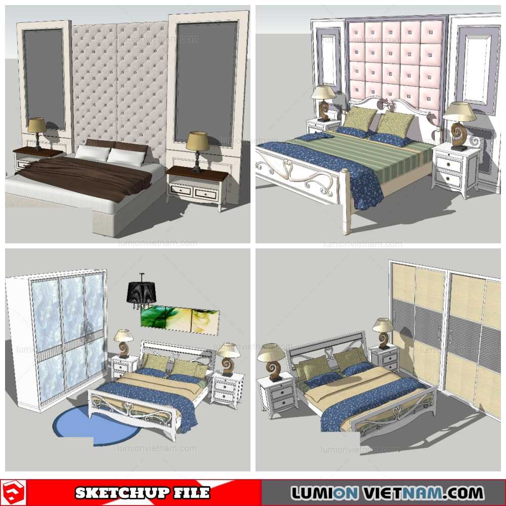 270921-Combo-Classic-Bed-(8)-Sketchup-Models