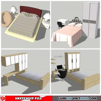 Combo Kids Bed - Sketchup Models By Nha Tay