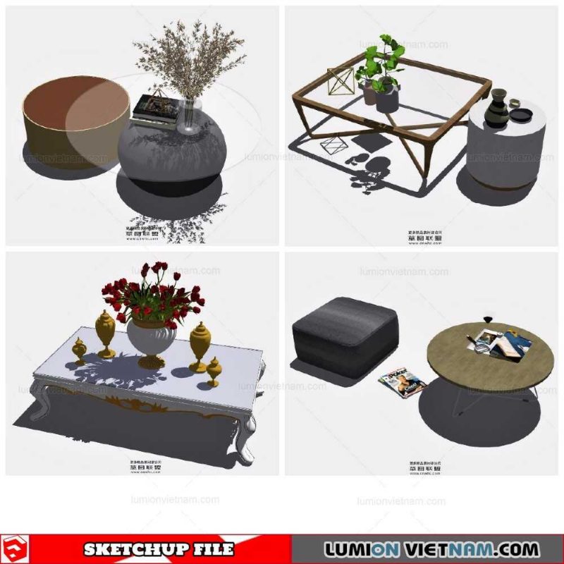 Table Side - Sketchup Models By Cuong covua