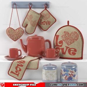 Kitchen Utensils Set - Sketchup Models By Minh Nguyen