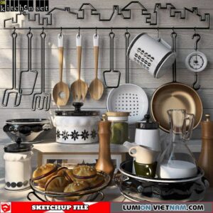 Kitchen Utensils Set - Sketchup Models By Minh Nguyen