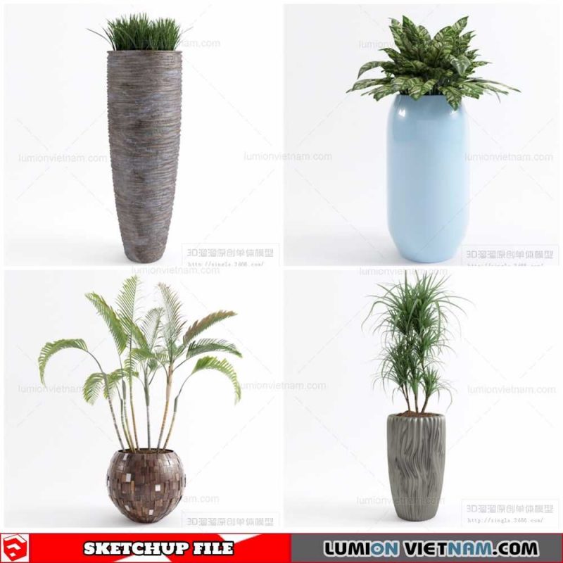 Plant Pots - Sketchup Models