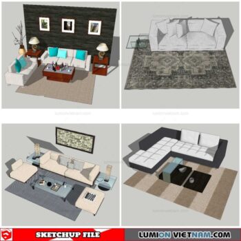 Combo Sofa Normal Style - Sketchup Models By Nha Tay