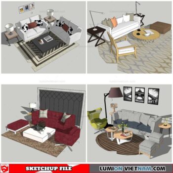 Combo Sofa Normal Style - Sketchup Models By Nha Tay