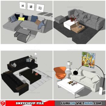 Combo Sofa Normal Style - Sketchup Models By Nha Tay