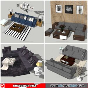 Combo Sofa Normal Style - Sketchup Models By Nha Tay