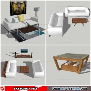 Combo Sofa Normal Style - Sketchup Models By Nha Tay