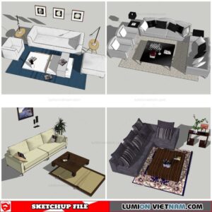 Combo Sofa Normal Style - Sketchup Models By Nha Tay