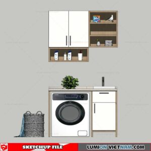Washing machine cabinet - Sketchup Models By Minh nguyen
