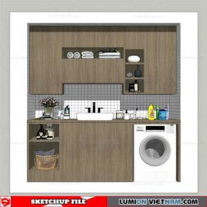 Washing machine cabinet - Sketchup Models By Minh nguyen