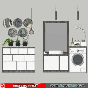 Washing machine cabinet - Sketchup Models By Minh nguyen