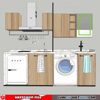 Washing machine cabinet - Sketchup Models By Minh nguyen