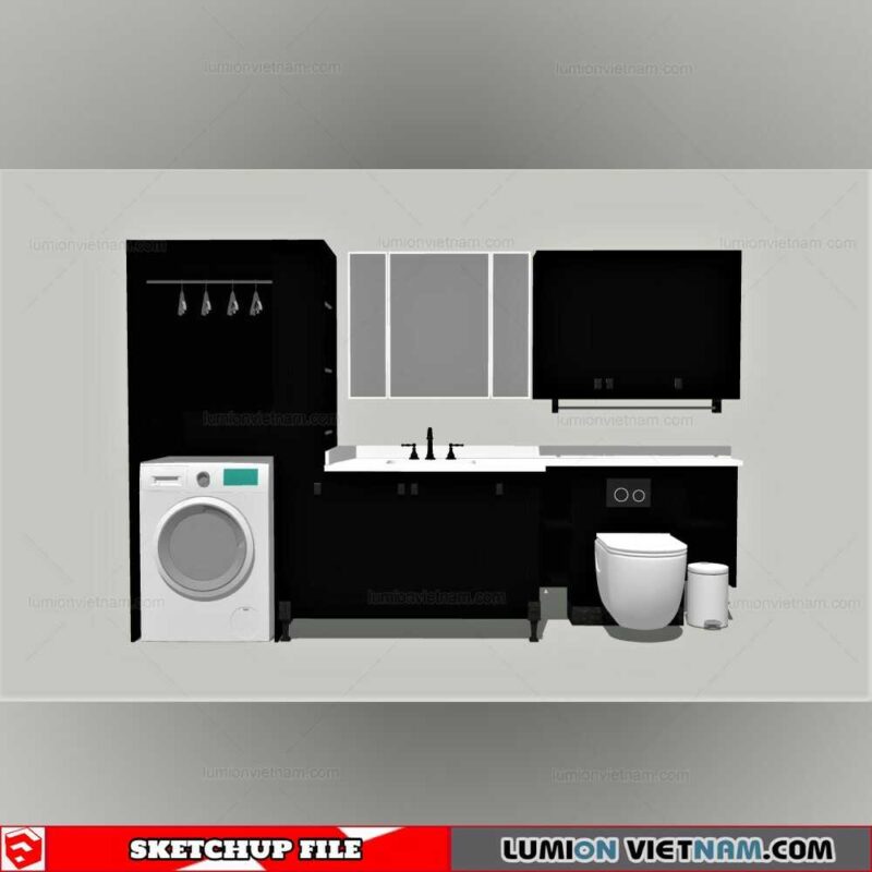 Washing machine cabinet - Sketchup Models By Minh nguyen