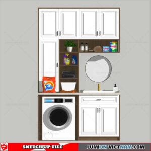 Washing machine cabinet - Sketchup Models By Minh nguyen