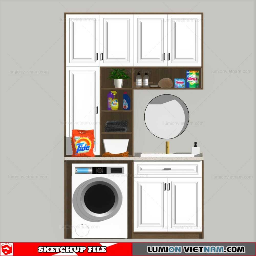 061021-Washing-Machine-Cabinet-(18)-Sketchup-Models