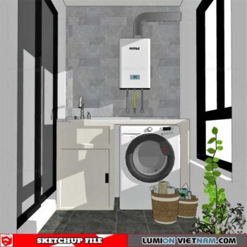 Washing machine cabinet - Sketchup Models By Minh nguyen
