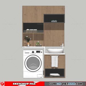 Washing machine cabinet - Sketchup Models By Minh nguyen