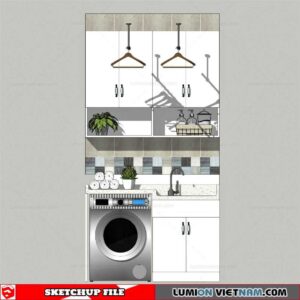 Washing machine cabinet - Sketchup Models By Minh nguyen