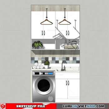 Washing machine cabinet - Sketchup Models By Minh nguyen