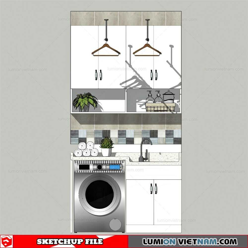 061021-Washing-Machine-Cabinet-(7)-Sketchup-Models