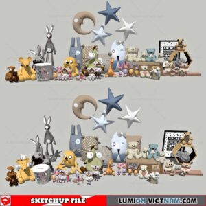 Stuffed animals - Sketchup Models By Minh nguyen