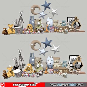 Stuffed animals - Sketchup Models By Minh nguyen