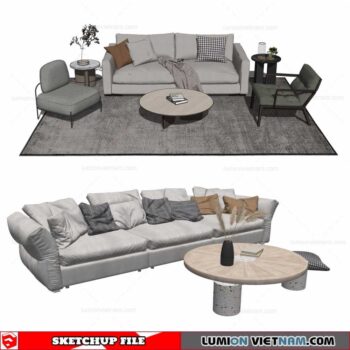 Sofa Set - Sketchup Models By Darchviz