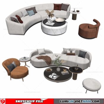 Sofa Set - Sketchup Models By Darchviz