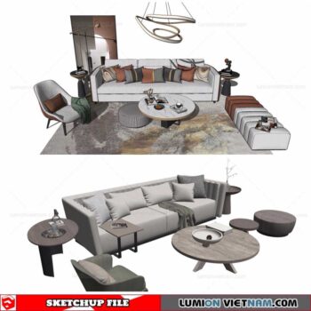 Sofa Set - Sketchup Models By Darchviz