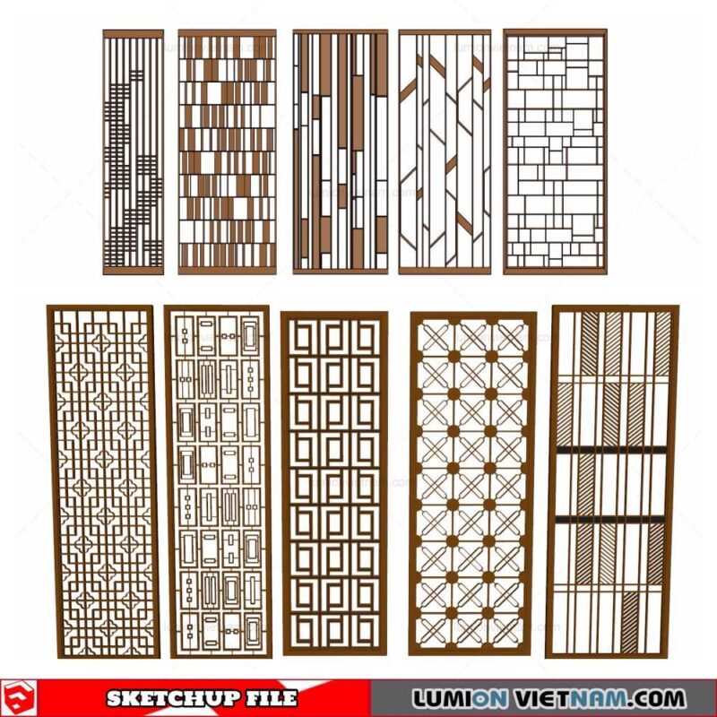 CNC Wall Panel - Sketchup Models By Cuong Covua