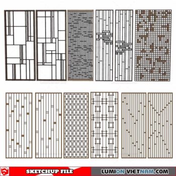 CNC Wall Panel - Sketchup Models By Cuong Covua