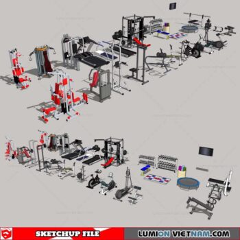 Gym Equipment - Sketchup Models By Minh Nguyen