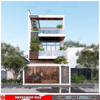 House - Sketchup Exterior Scene By Cuong Covua