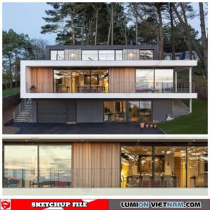 Villa - Sketchup Exterior Scene By Cuong Covua