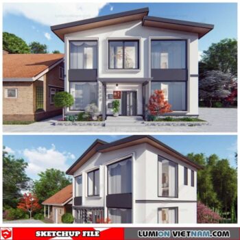 House - Sketchup Exterior Scene By Cuong Covua