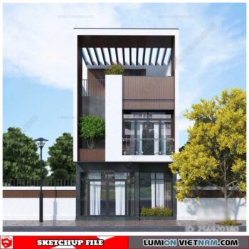 House - Sketchup Exterior Scene By Cuong Covua