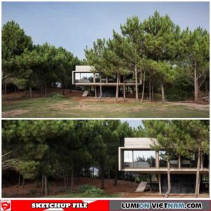 Villa - Sketchup Exterior Scene By Arkitet