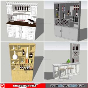 Liquor Cabinet - Sketchup Models By Nha Tay