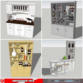 Liquor Cabinet - Sketchup Models By Nha Tay