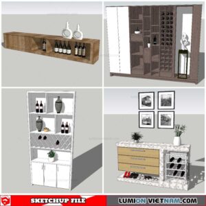 Liquor Cabinet - Sketchup Models By Nha Tay
