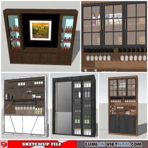 Liquor Cabinet - Sketchup Models By Nha Tay