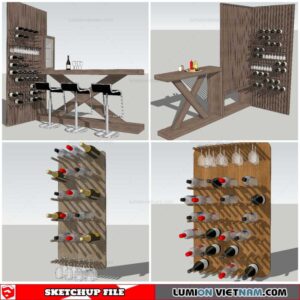 Liquor Cabinet - Sketchup Models By Nha Tay