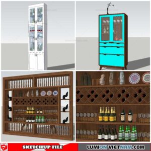 Liquor Cabinet - Sketchup Models By Nha Tay