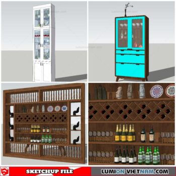 Liquor Cabinet - Sketchup Models By Nha Tay