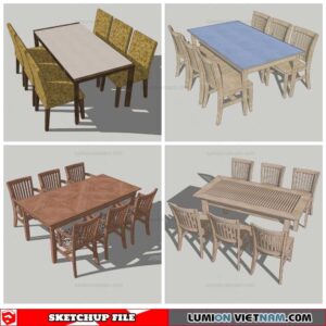 Dining Table - Sketchup Models By NhaTay